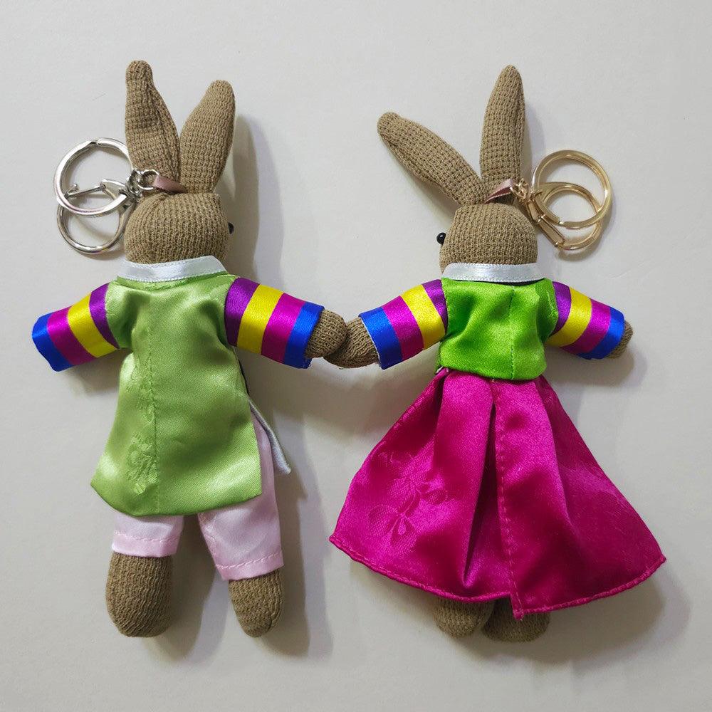Hanbok Rabbit Doll Key Ring - Native Korean