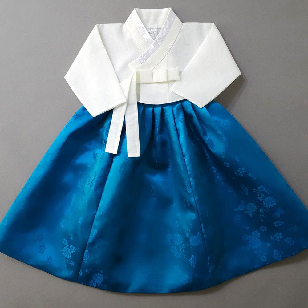 Heejin Blue Skirt Girl Hanbok (100D-15YR) - Native Korean