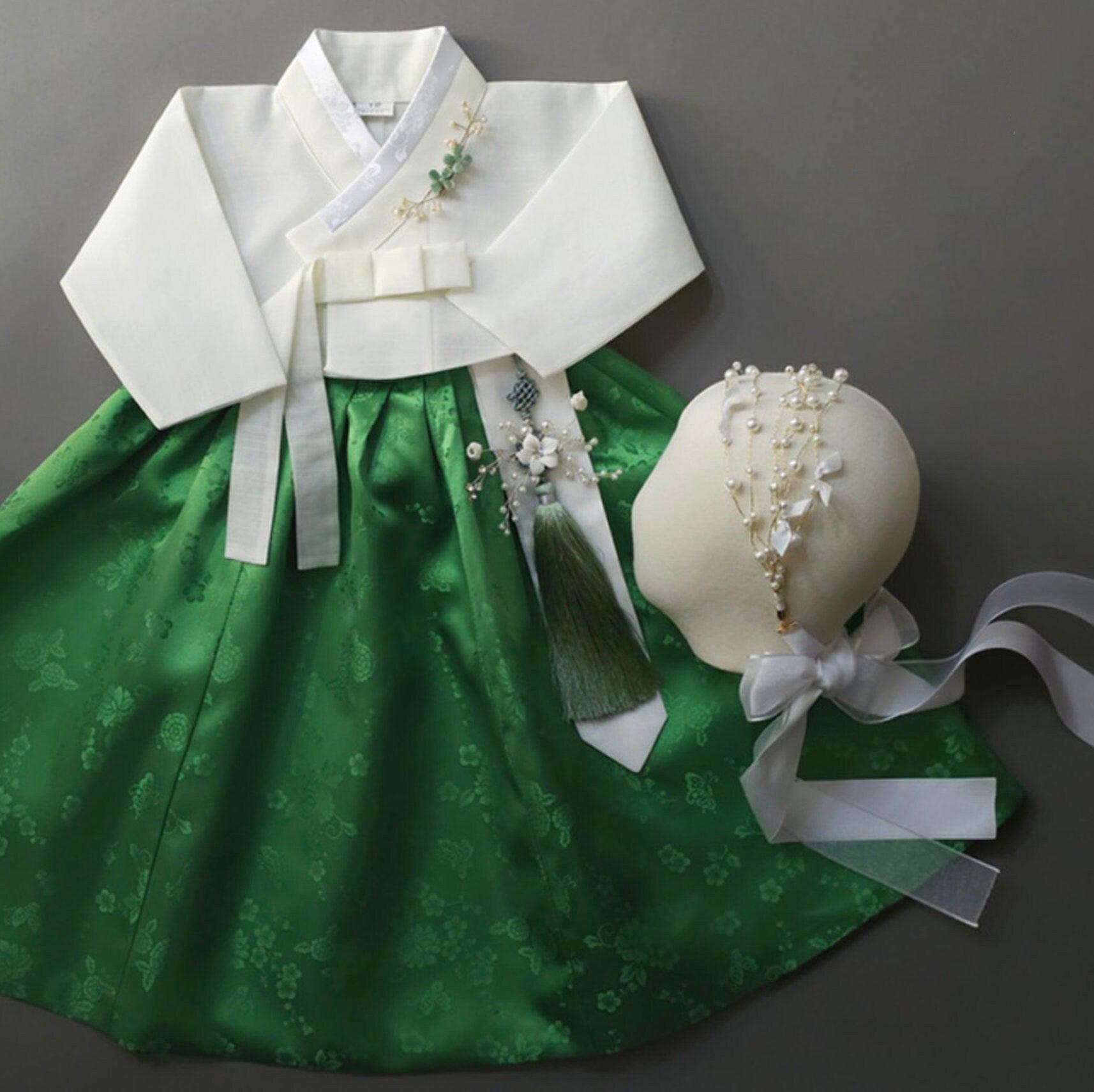 Heejin Ivory Jeogori-7 Colors Skirt Girl Hanbok (100D-15YR) - Native Korean