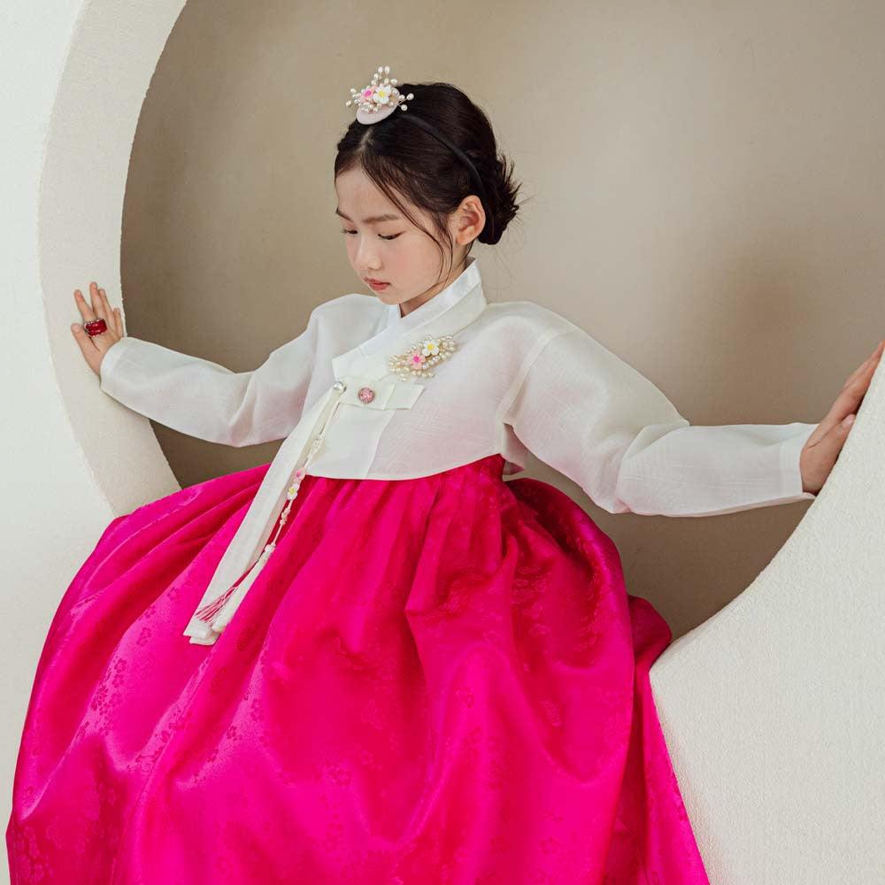 Heejin Magenta Skirt Girl Hanbok (100D-15YR) - Native Korean
