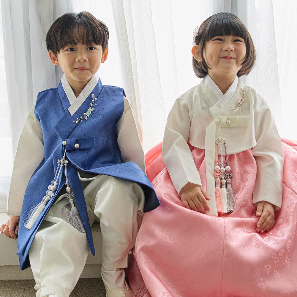 Hemin Blue Boy Hanbok (100D-10YR) - Native Korean