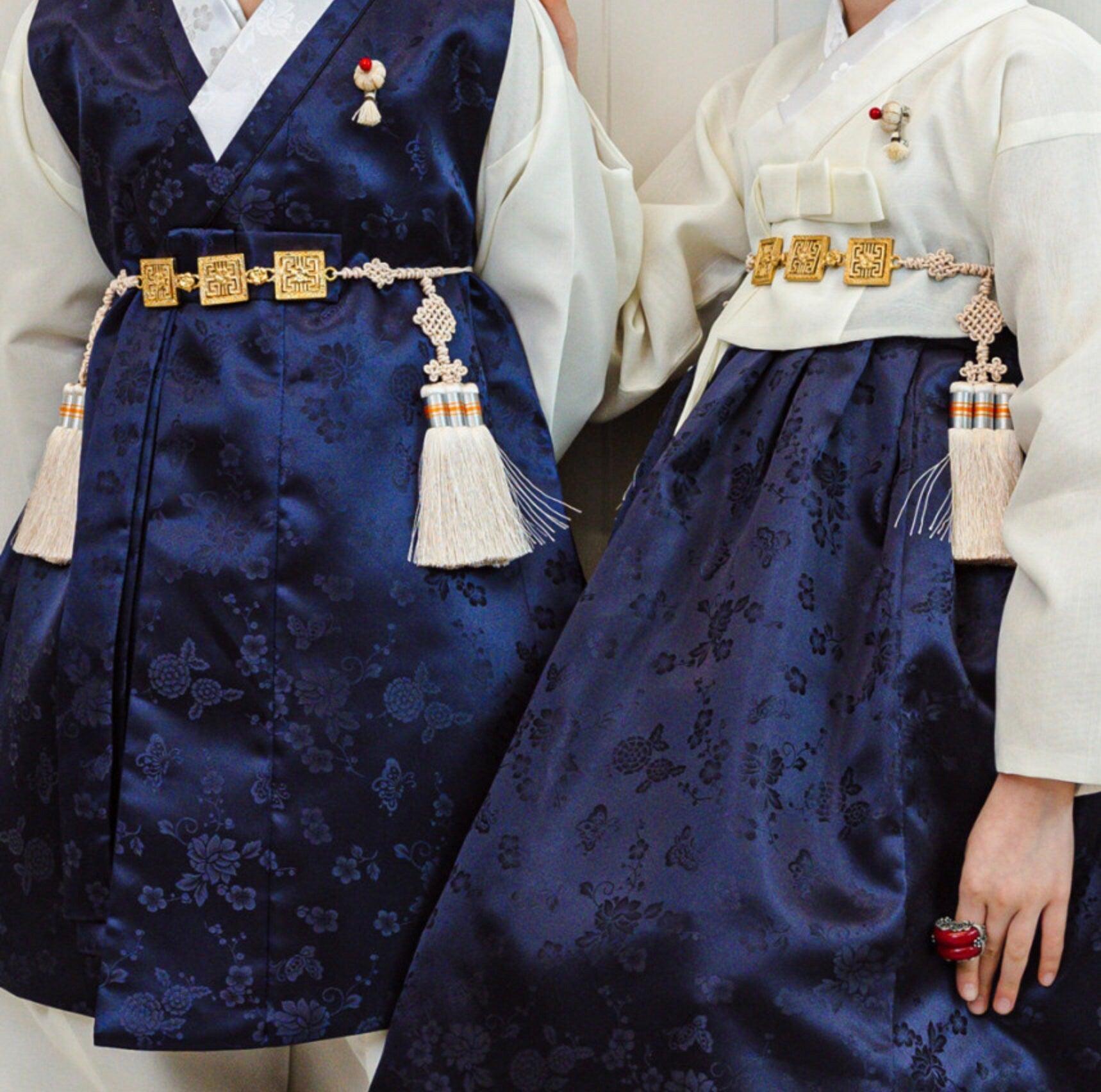 Hemin Navy Ivory Boy Hanbok (100D-10YR) - Native Korean