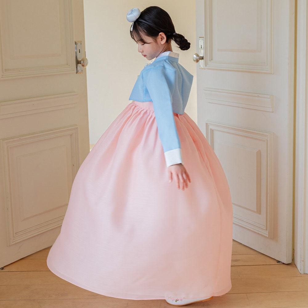 Hyorim Sky Peach Girl Hanbok (1-15YR) - Native Korean