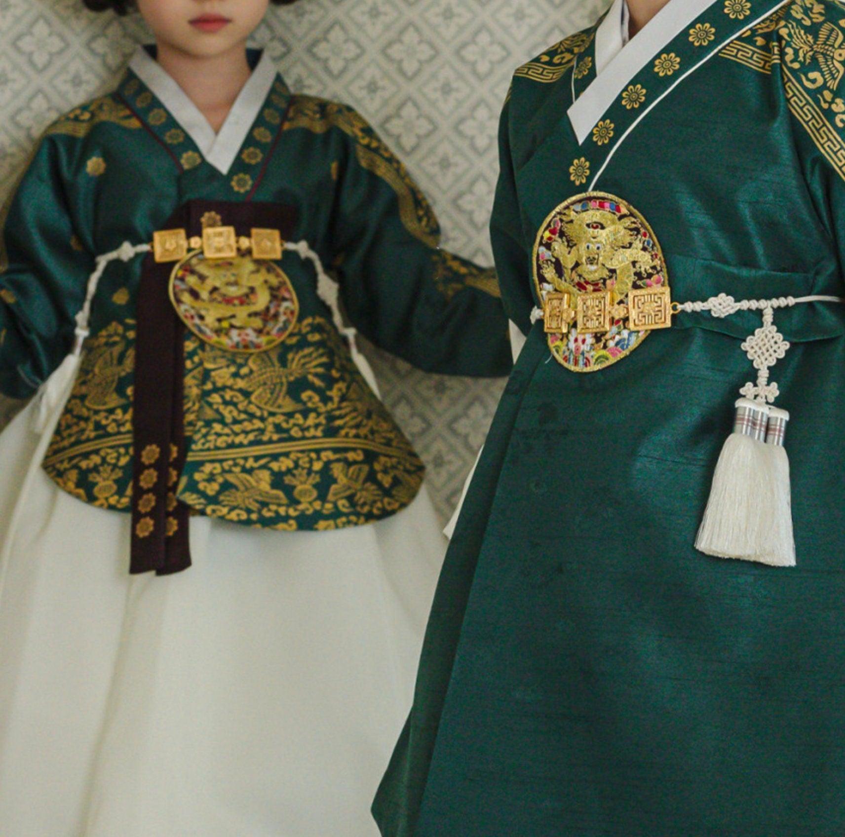 Hyungoon Green Ivory Boy Hanbok (100D-10YR) - Native Korean