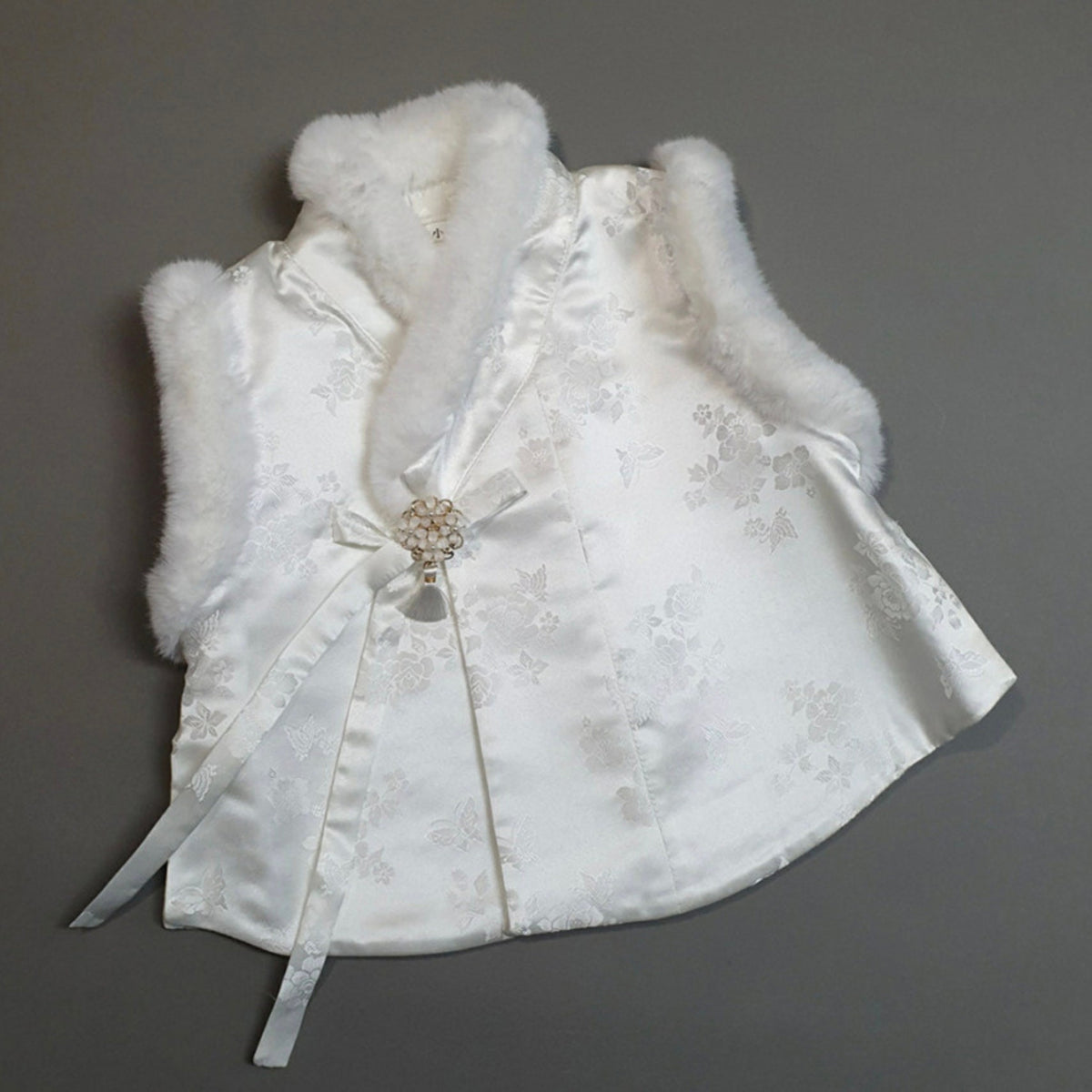 Pure Faux Vest, Hanbok Outer, Korean 1ST Birthday Party, Dol, Hanbok Set, Korean Costume - NativeKorean - Hanbok Outer