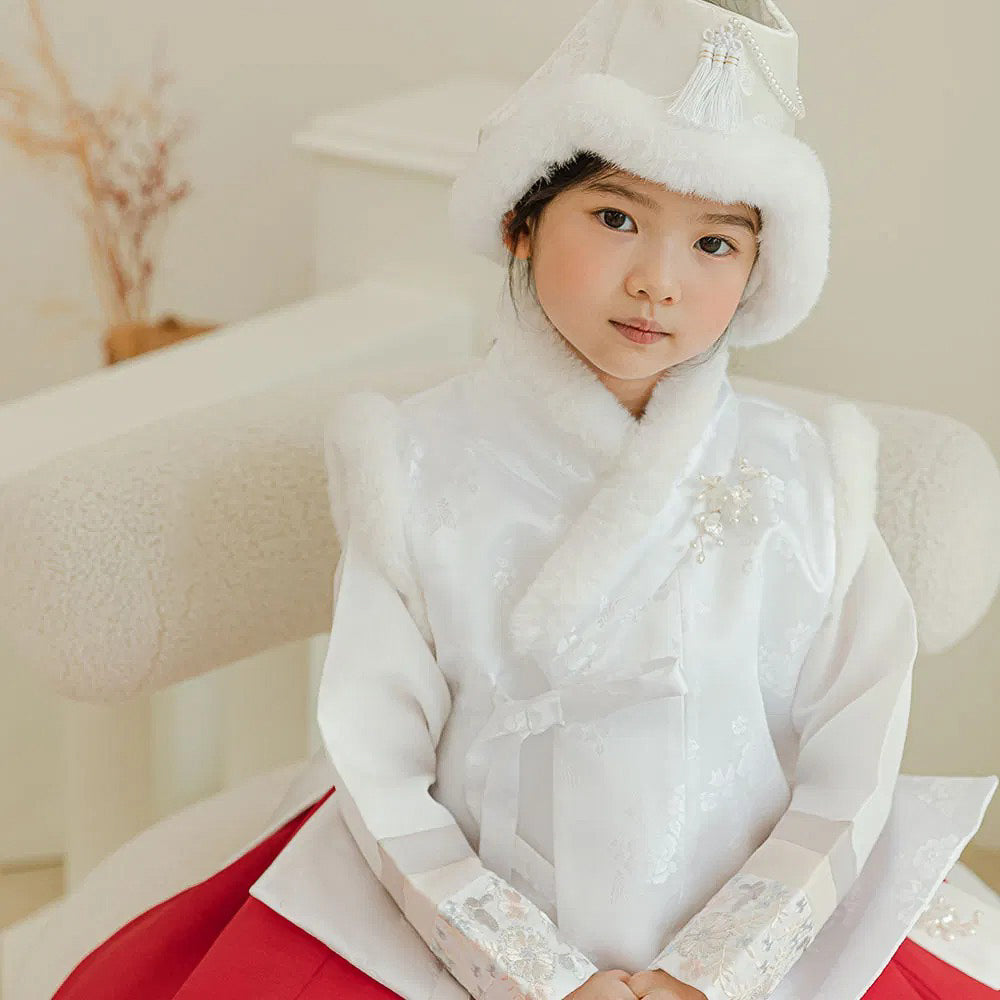 Ivory Fur Hanbok Vest