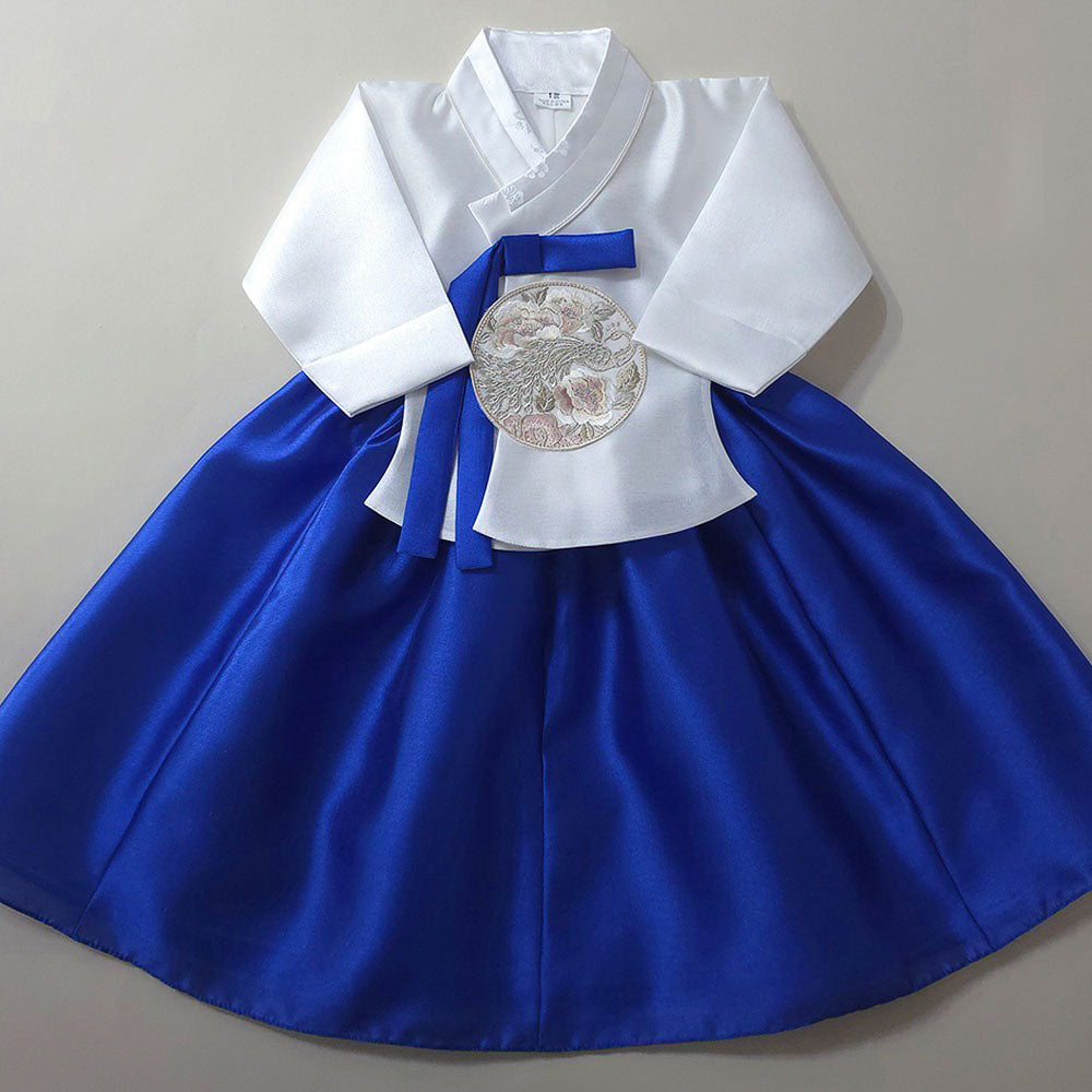 Yoonseo White Blue Girl Hanbok (100D-10YR)