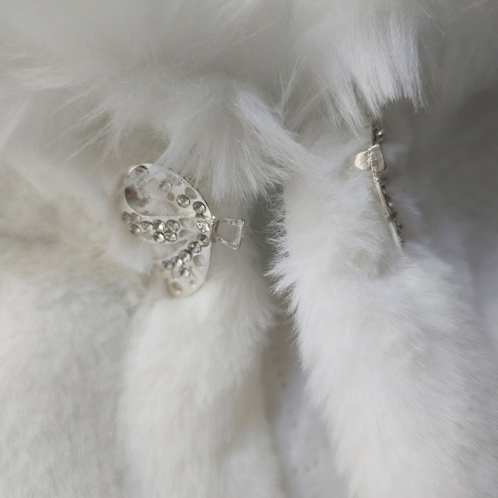 Ivory Faux Fur Hanbok Cape