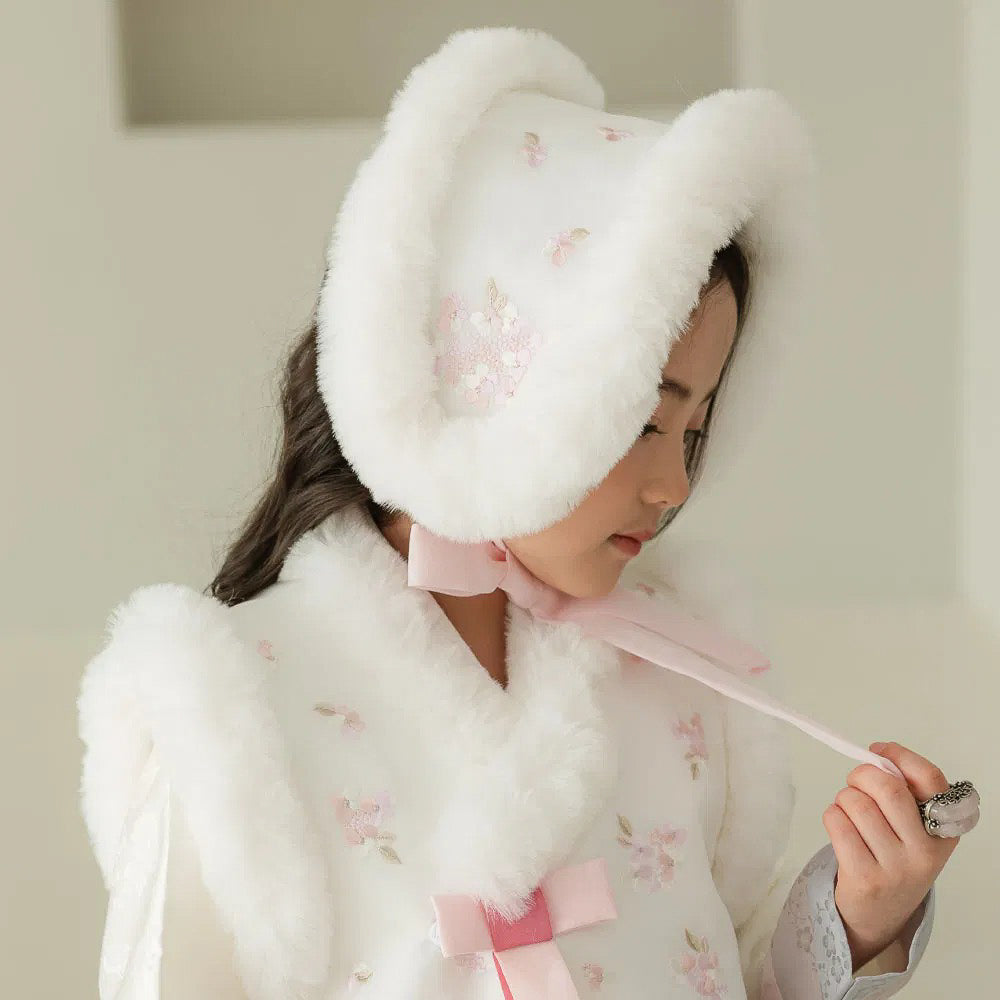 Floral Fur Hanbok Ear Warmer