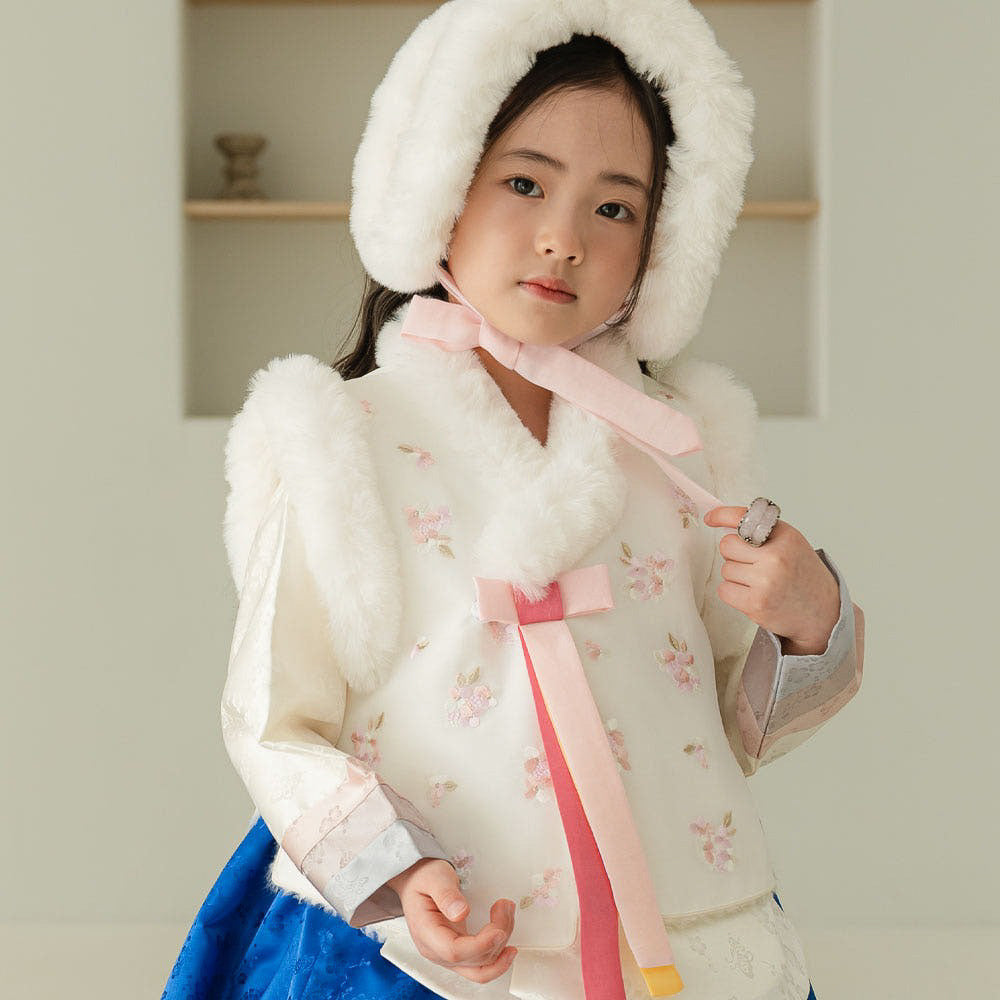 Floral Fur Hanbok Vest