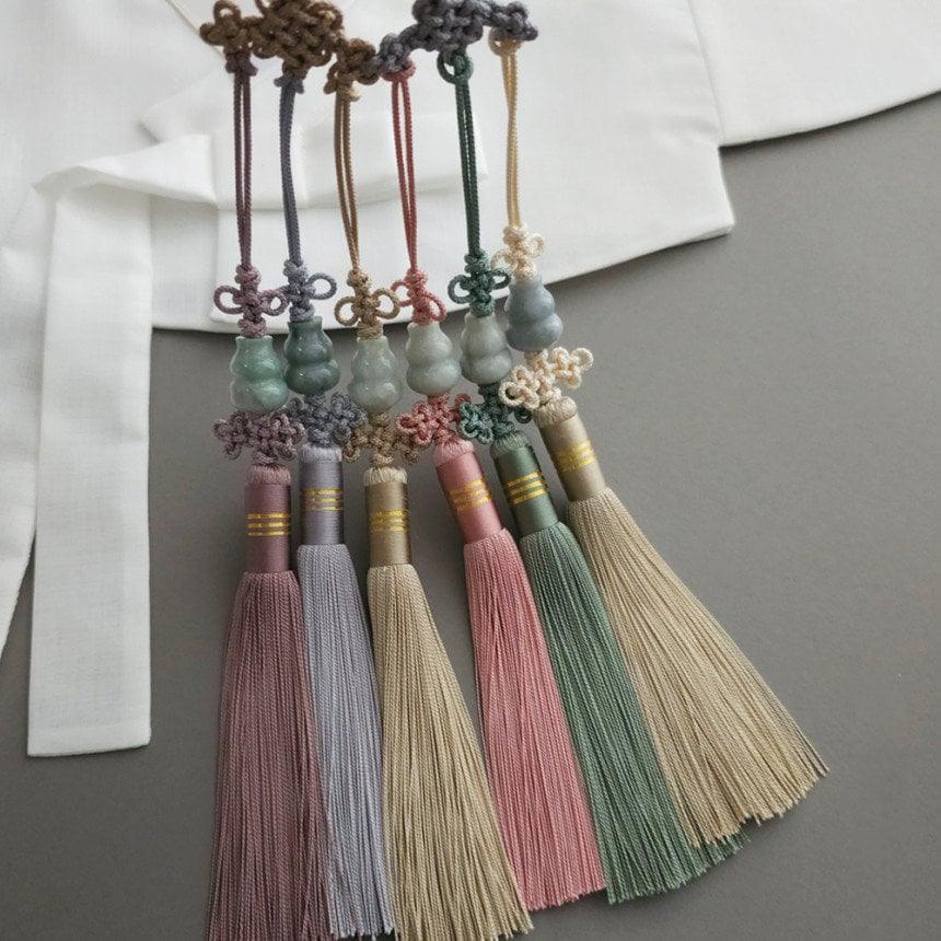 Jade Bottle Trio Tassel Norigae - Native Korean