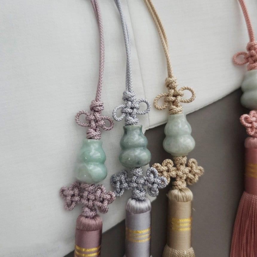 Jade Bottle Trio Tassel Norigae - Native Korean