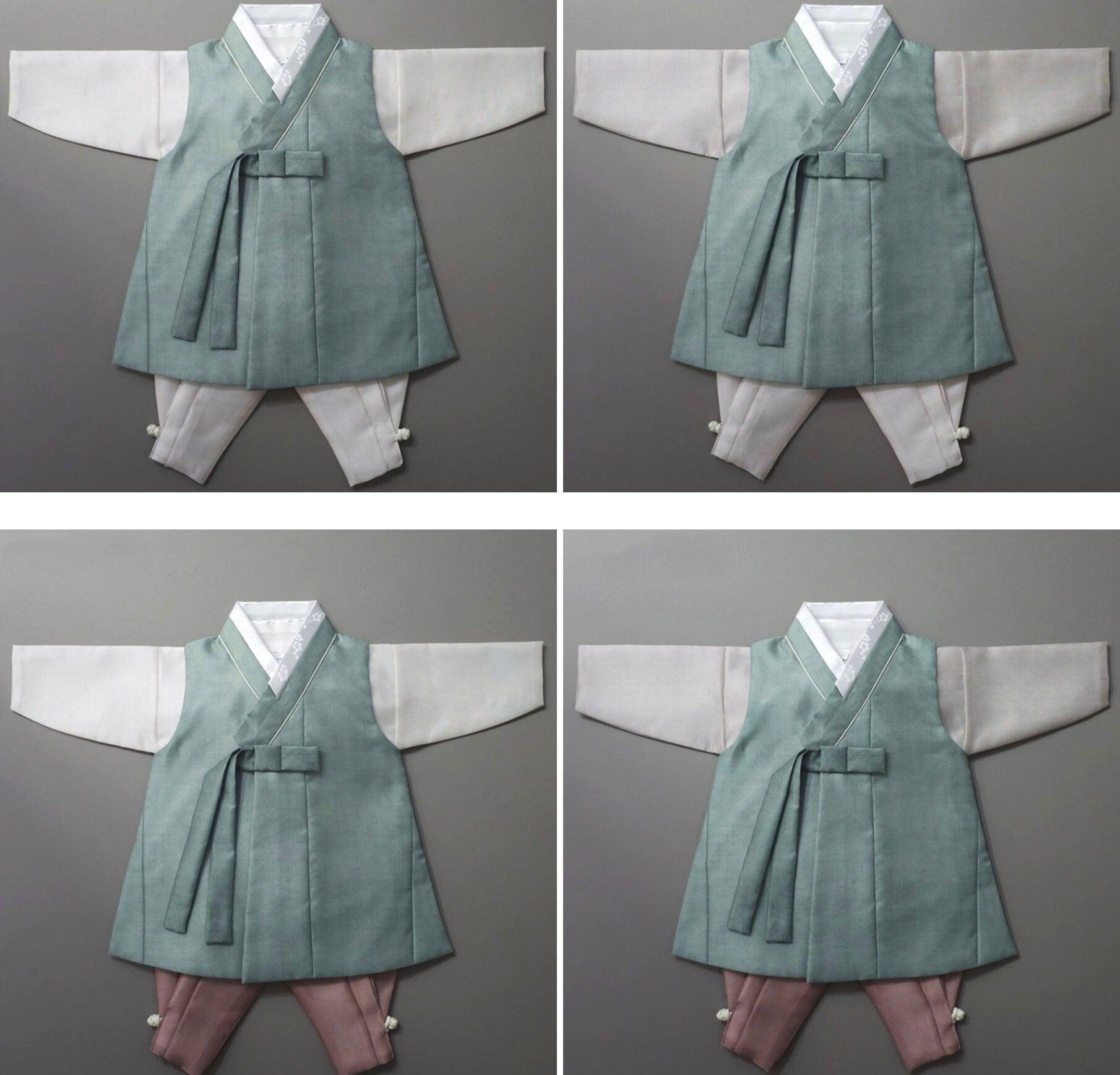 Jaehee Green Boy Hanbok (100D-10YR) - Native Korean