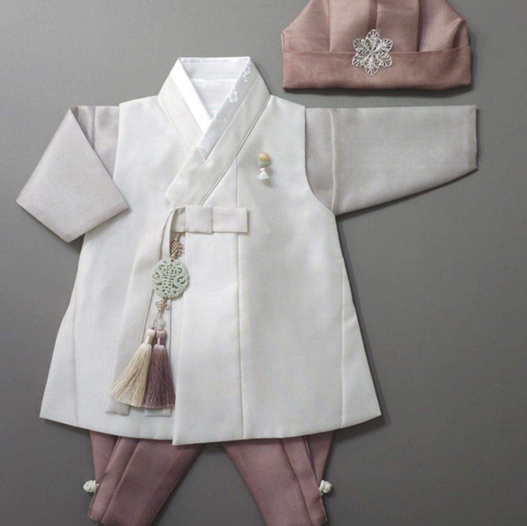 Jaehee L.Beige Brown Boy Hanbok (100D-10YR) - Native Korean