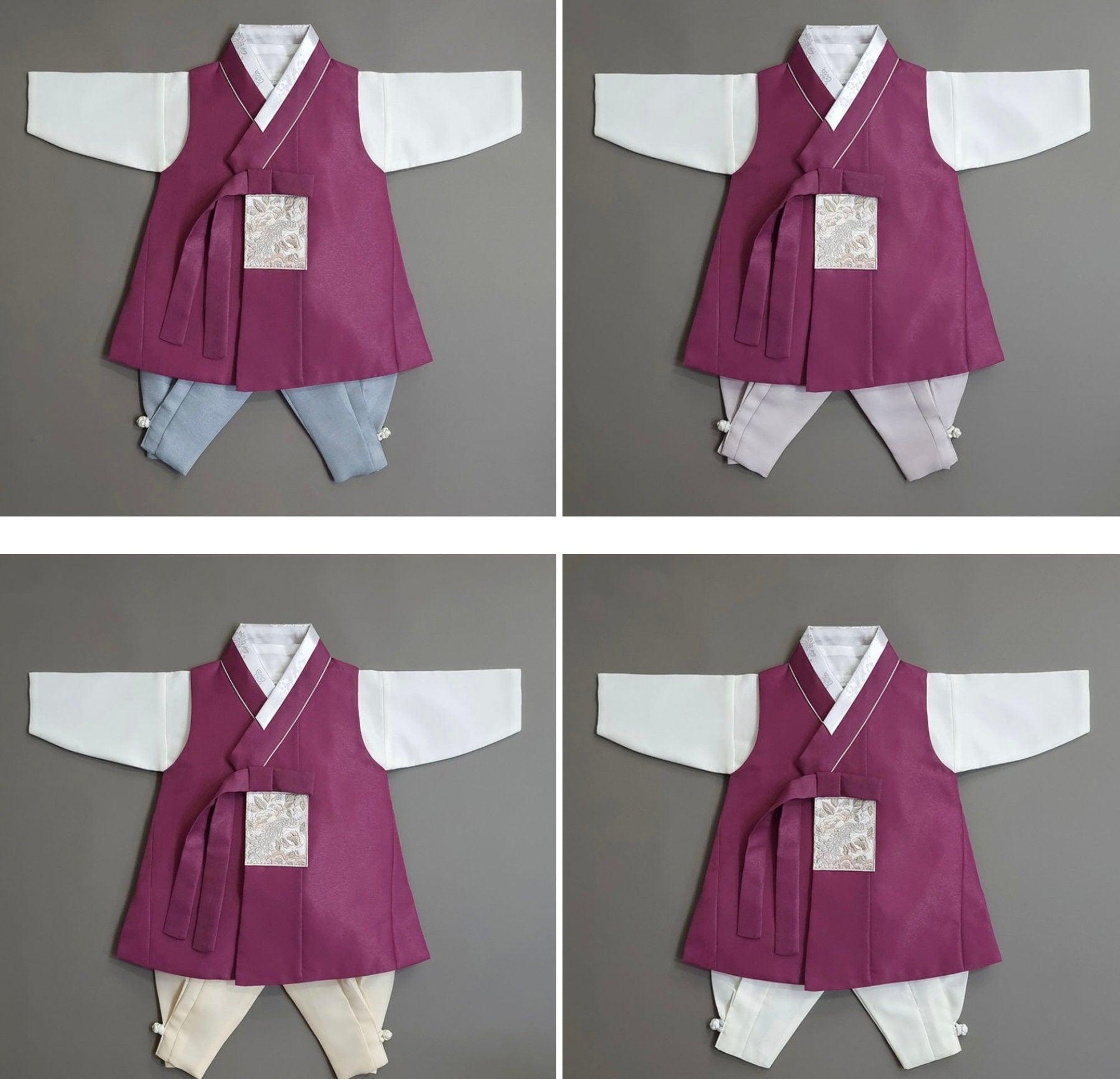 Jeongwoo Magenta Solid Boy Hanbok (100D-15YR) - Native Korean