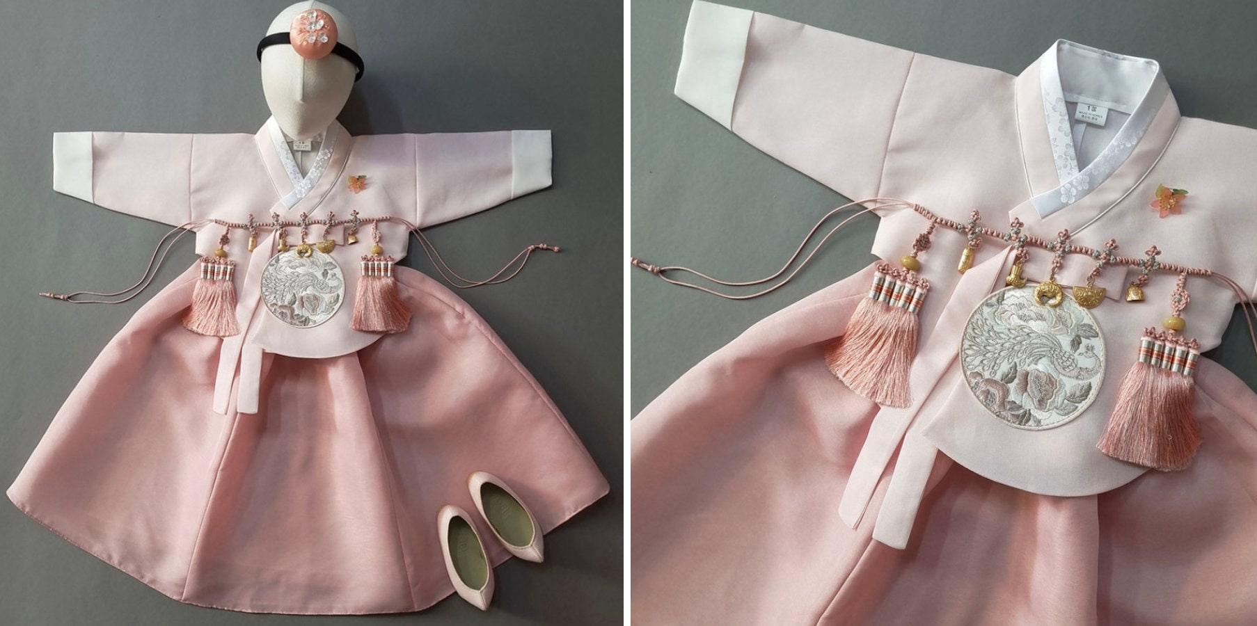 Jeongyun Coral Skirt Girl Hanbok (100D-15YR) - Native Korean