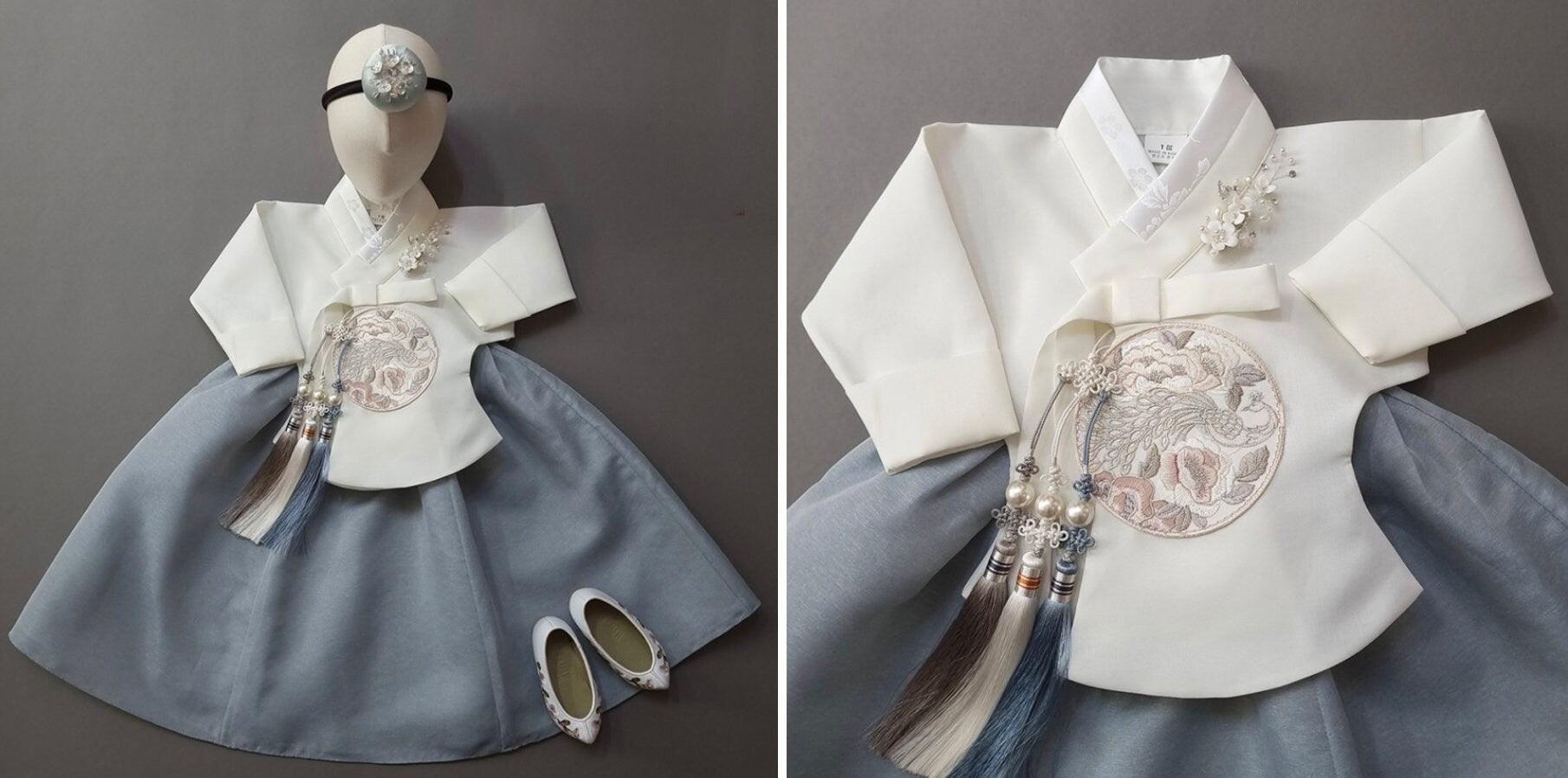 Jeongyun D.Sky Skirt Girl Hanbok (100D-15YR) - Native Korean
