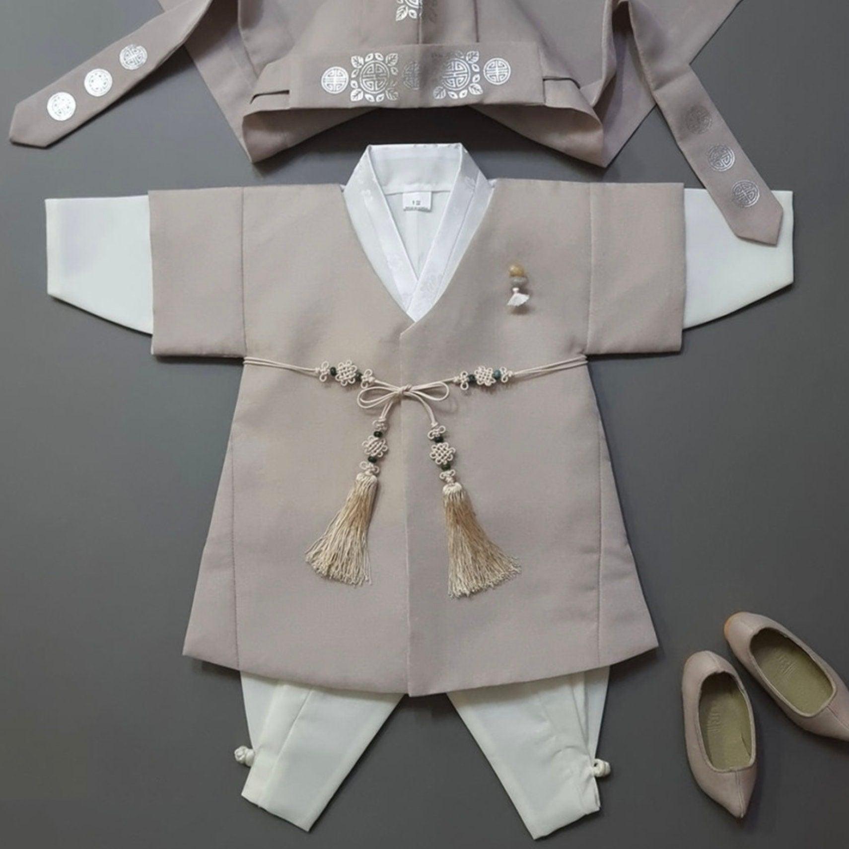 Joon D.Beige Solid 5 Color Pants Boy Hanbok (100D-10YR) - Native Korean