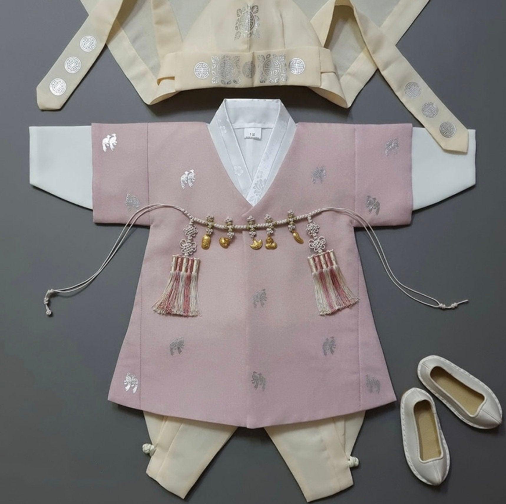 Joon Indie Pink Foil Boy Hanbok (100D-10YR) - Native Korean