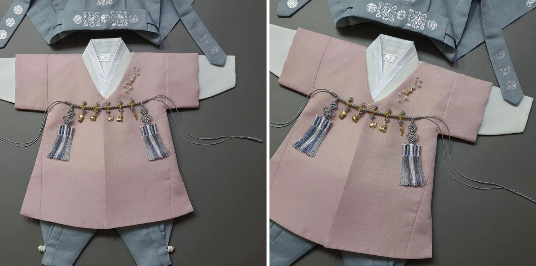 Joon Indie Pink Solid Boy Hanbok (100D-10YR) - Native Korean