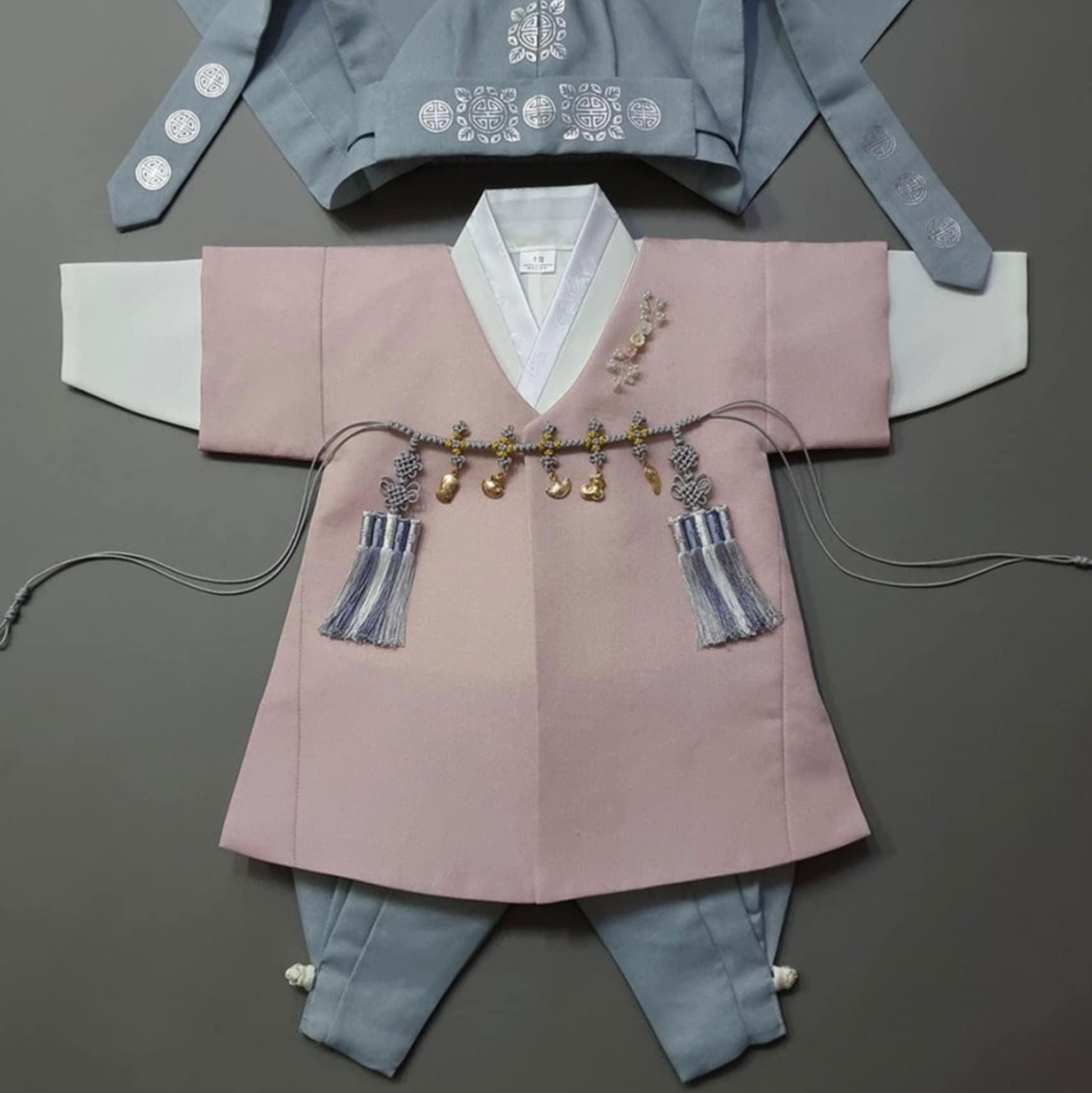 Joon Indie Pink Solid Boy Hanbok (100D-10YR) - Native Korean