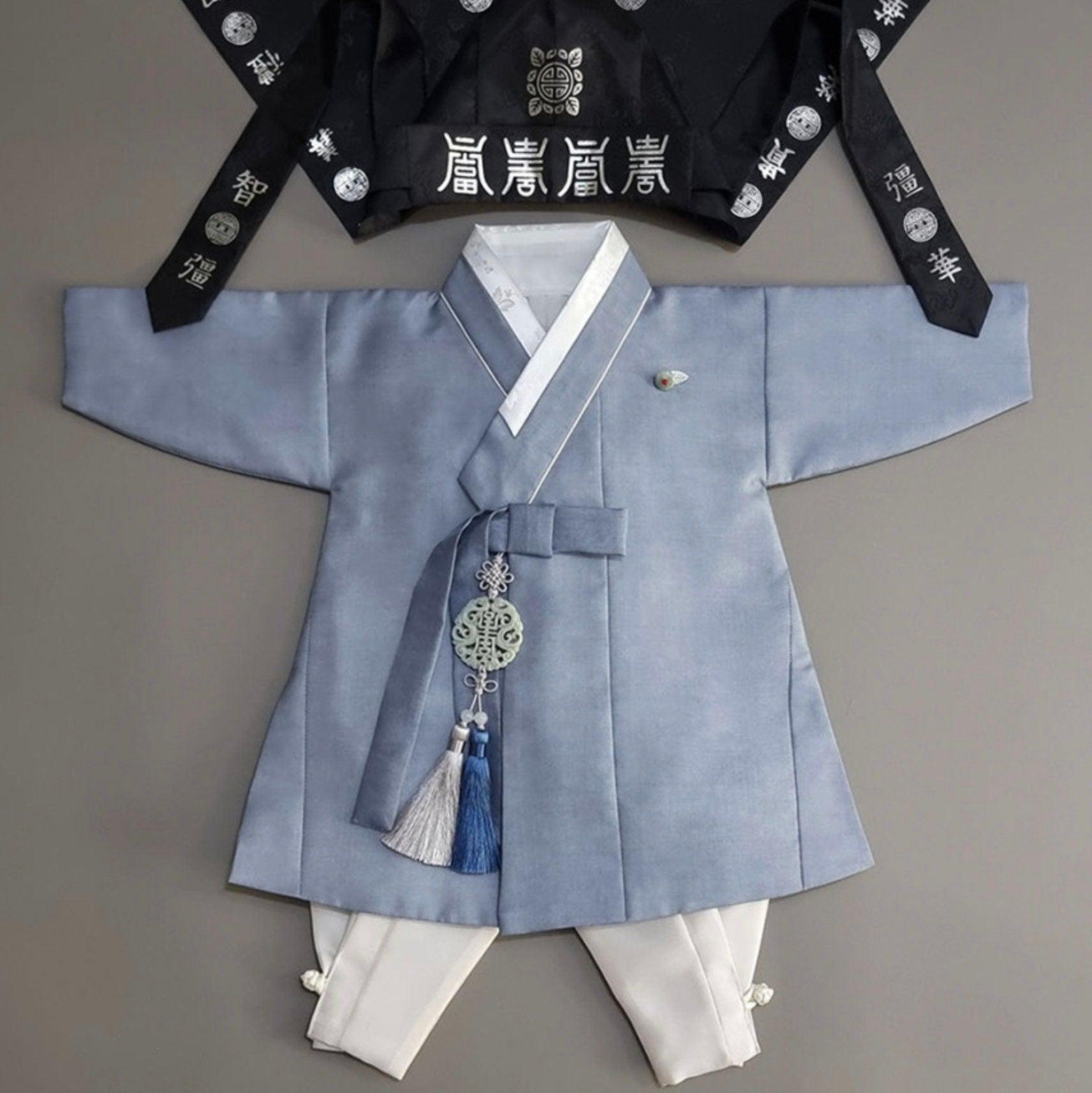 Joonhee Blue Boy Hanbok (100D-10YR) - Native Korean