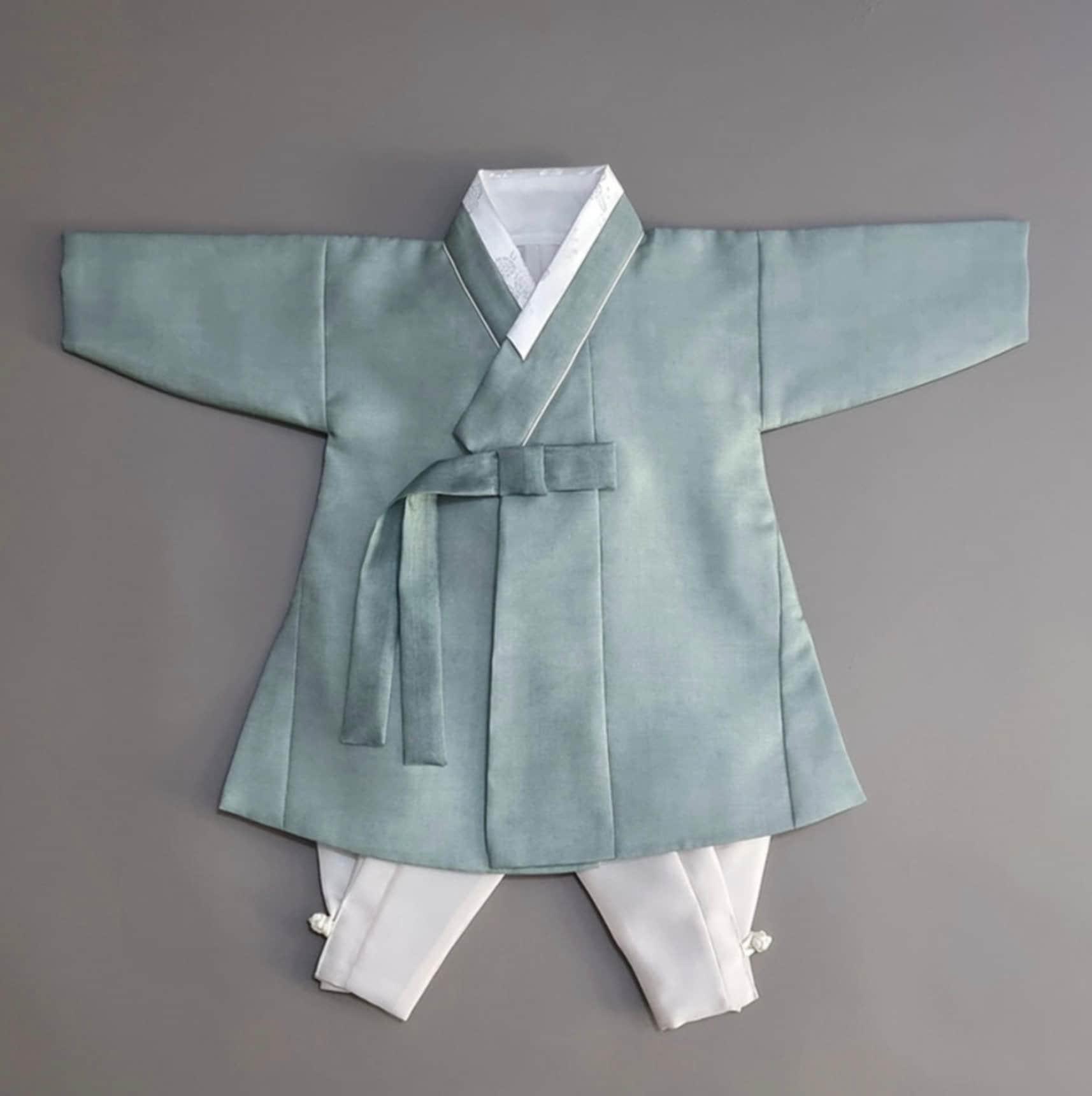 Joonhee Green Light Beige Boy Hanbok (100D-10YR) - Native Korean