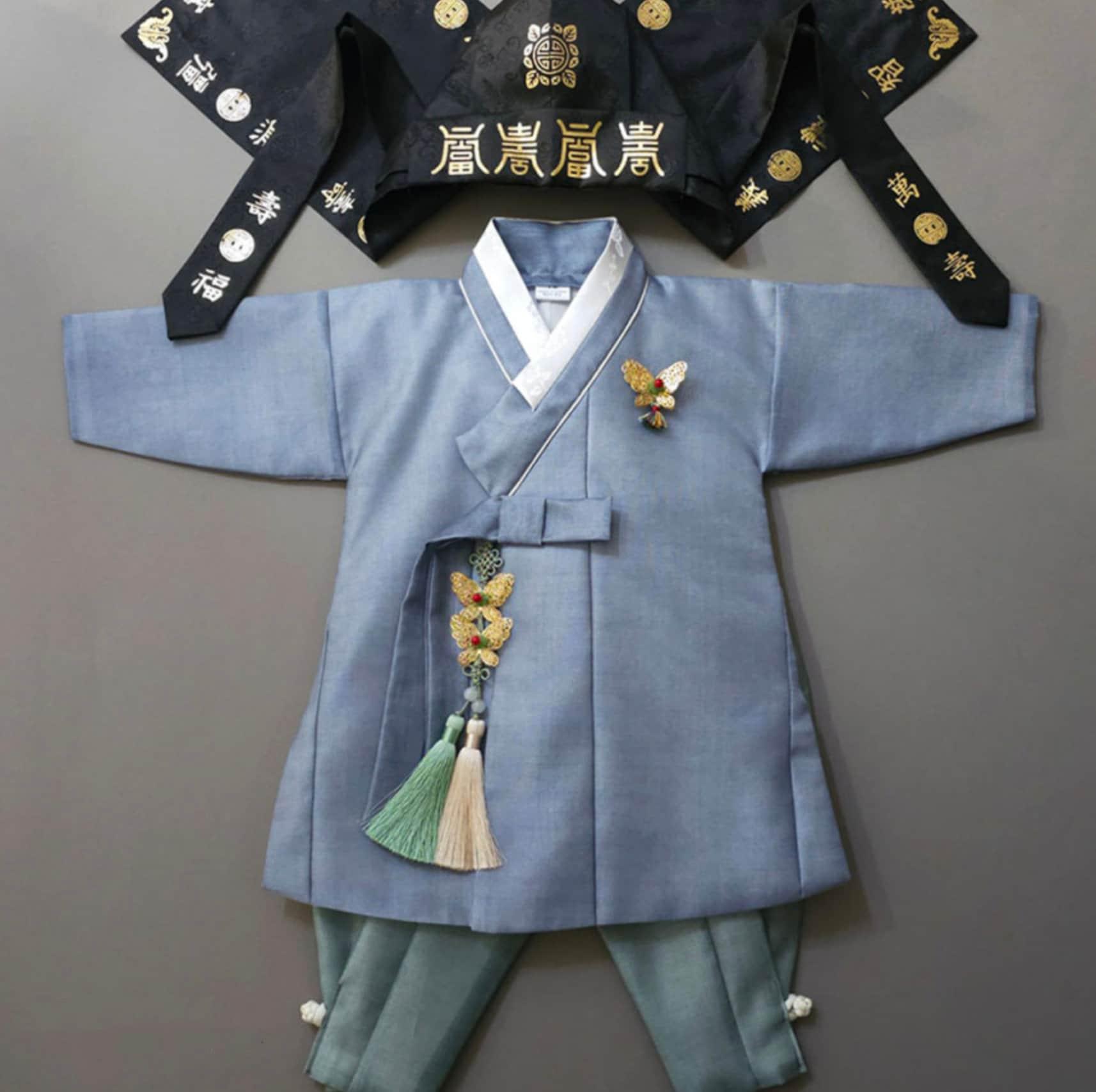 Joonhee Green Pants Boy Hanbok (100D-15YR) - Native Korean
