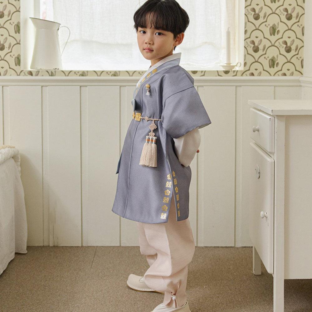 Jungdo Gray Boy Hanbok (1-8YR) - Native Korean