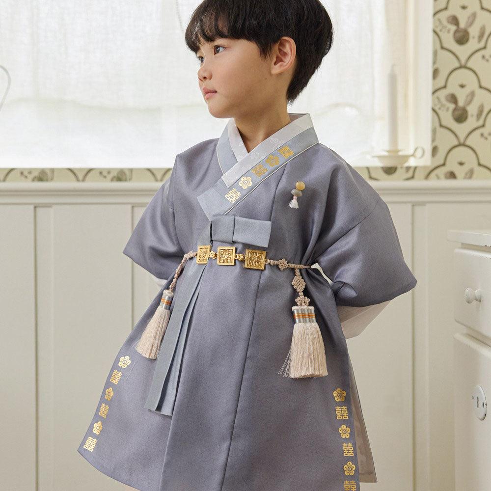 Jungdo Gray Boy Hanbok (1-8YR) - Native Korean