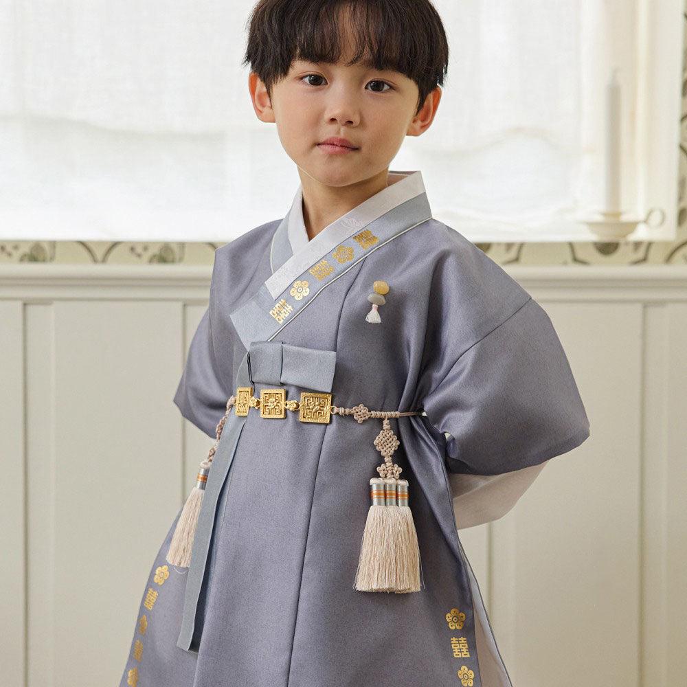 Jungdo Gray Boy Hanbok (1-8YR) - Native Korean