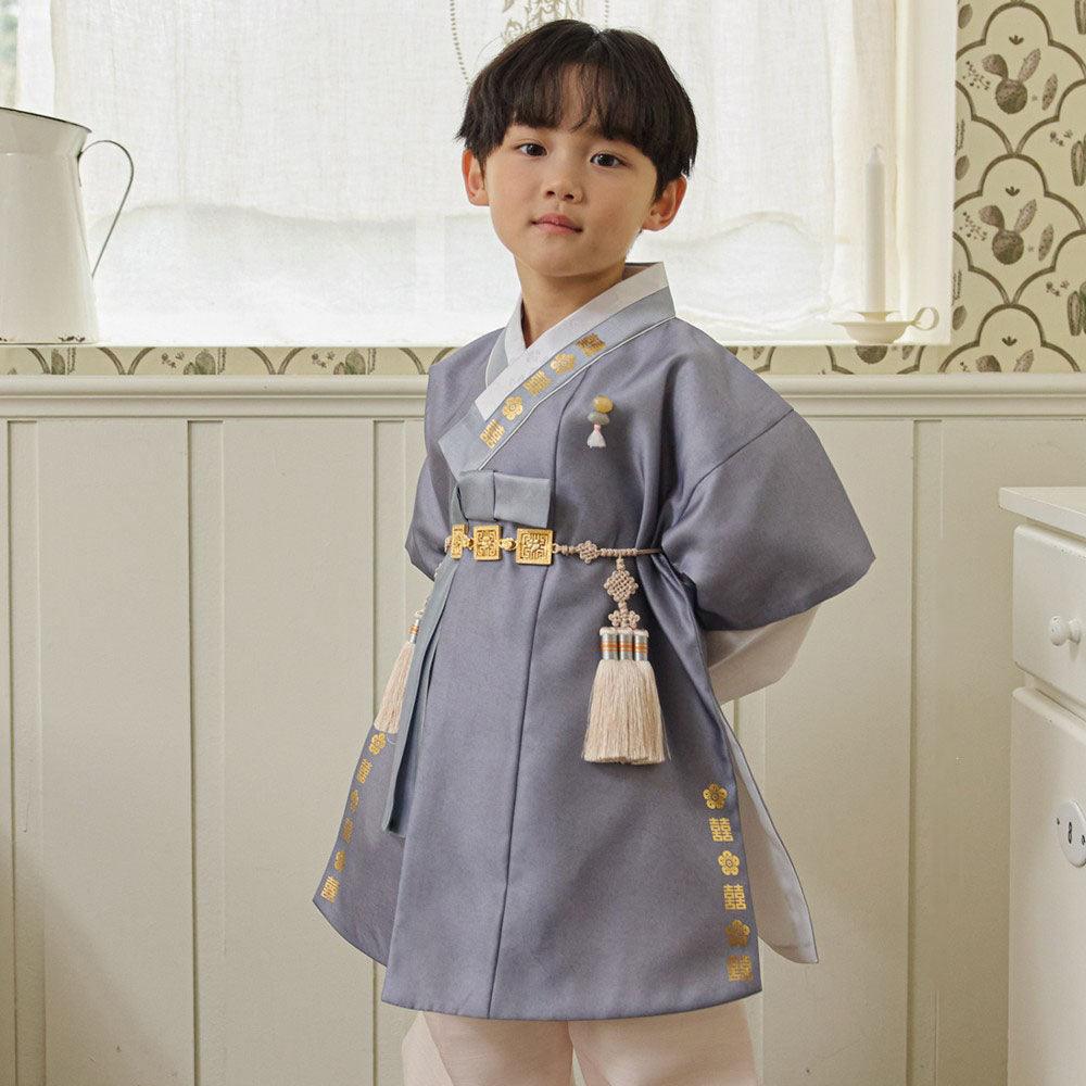 Jungdo Gray Boy Hanbok (1-8YR) - Native Korean