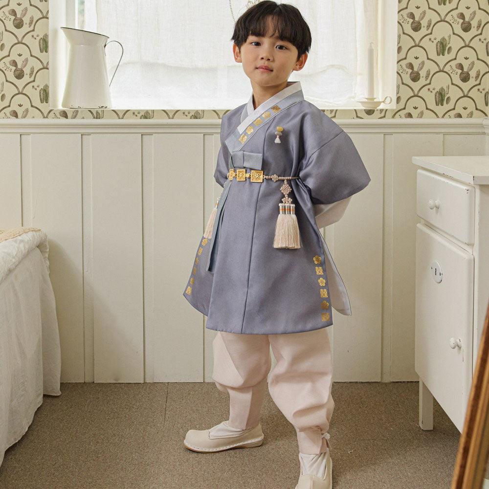 Jungdo Gray Boy Hanbok (1-8YR) - Native Korean