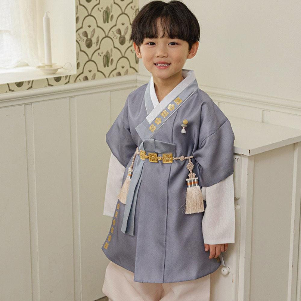 Jungdo Gray Boy Hanbok (1-8YR) - Native Korean