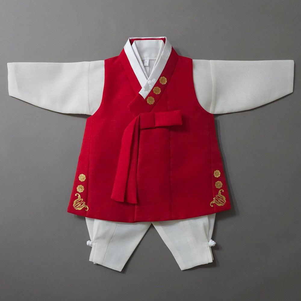 Lori Red Boy Hanbok (1-8YR) - Native Korean