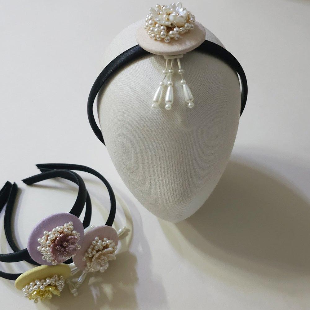 Luxe Pearl Floral Headband - Native Korean