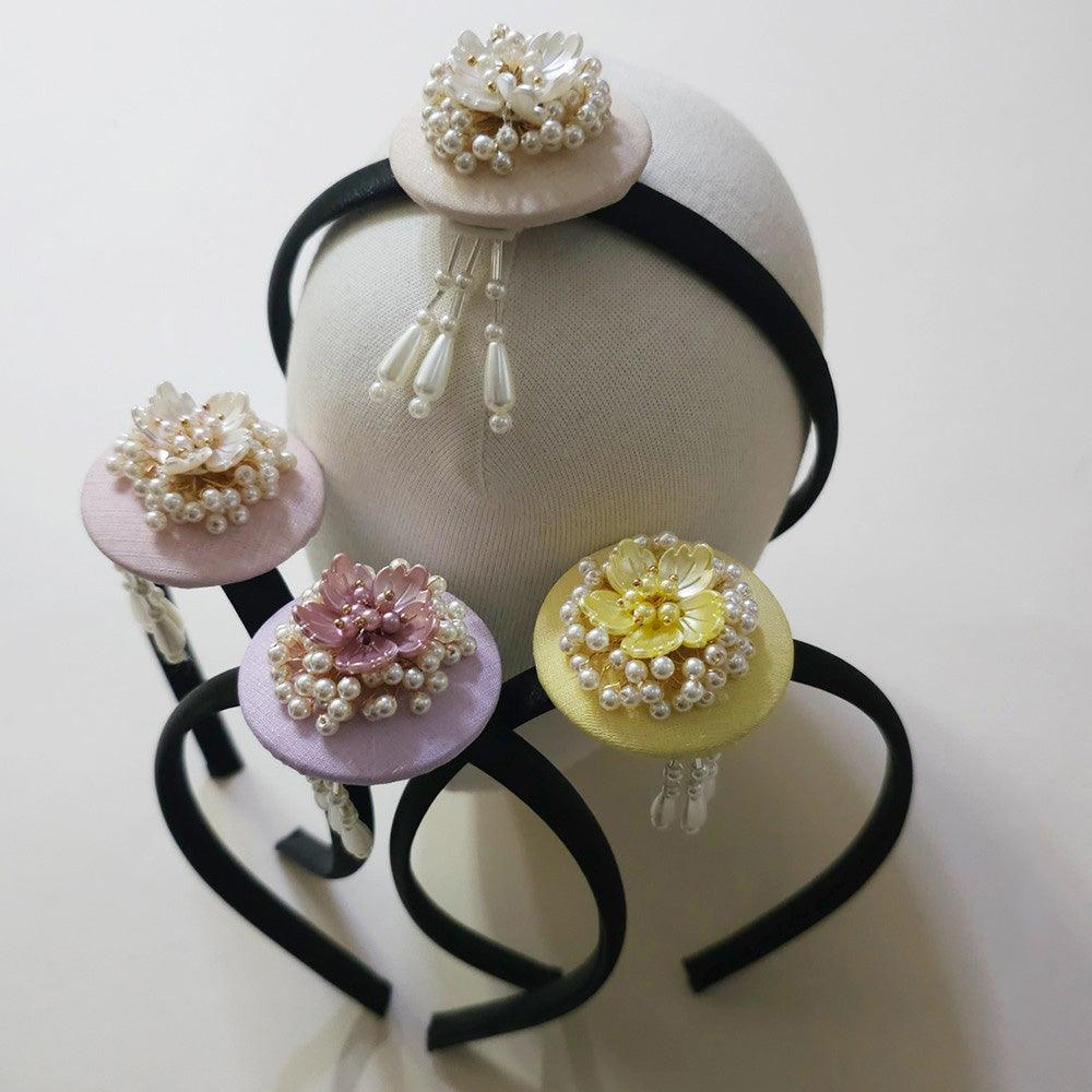 Luxe Pearl Floral Headband - Native Korean