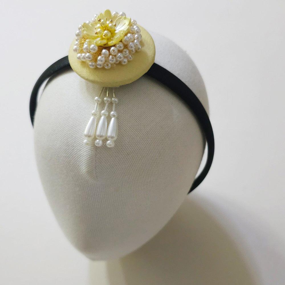Luxe Pearl Floral Headband - Native Korean
