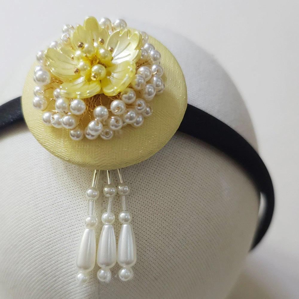 Luxe Pearl Floral Headband - Native Korean