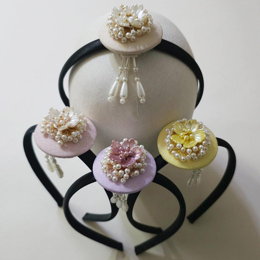Luxe Pearl Floral Headband - Native Korean