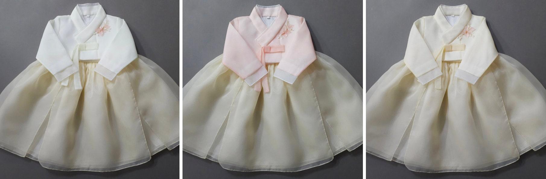 Miho Flared Yellow Dress Girl Hanbok (1-8YR) - Native Korean