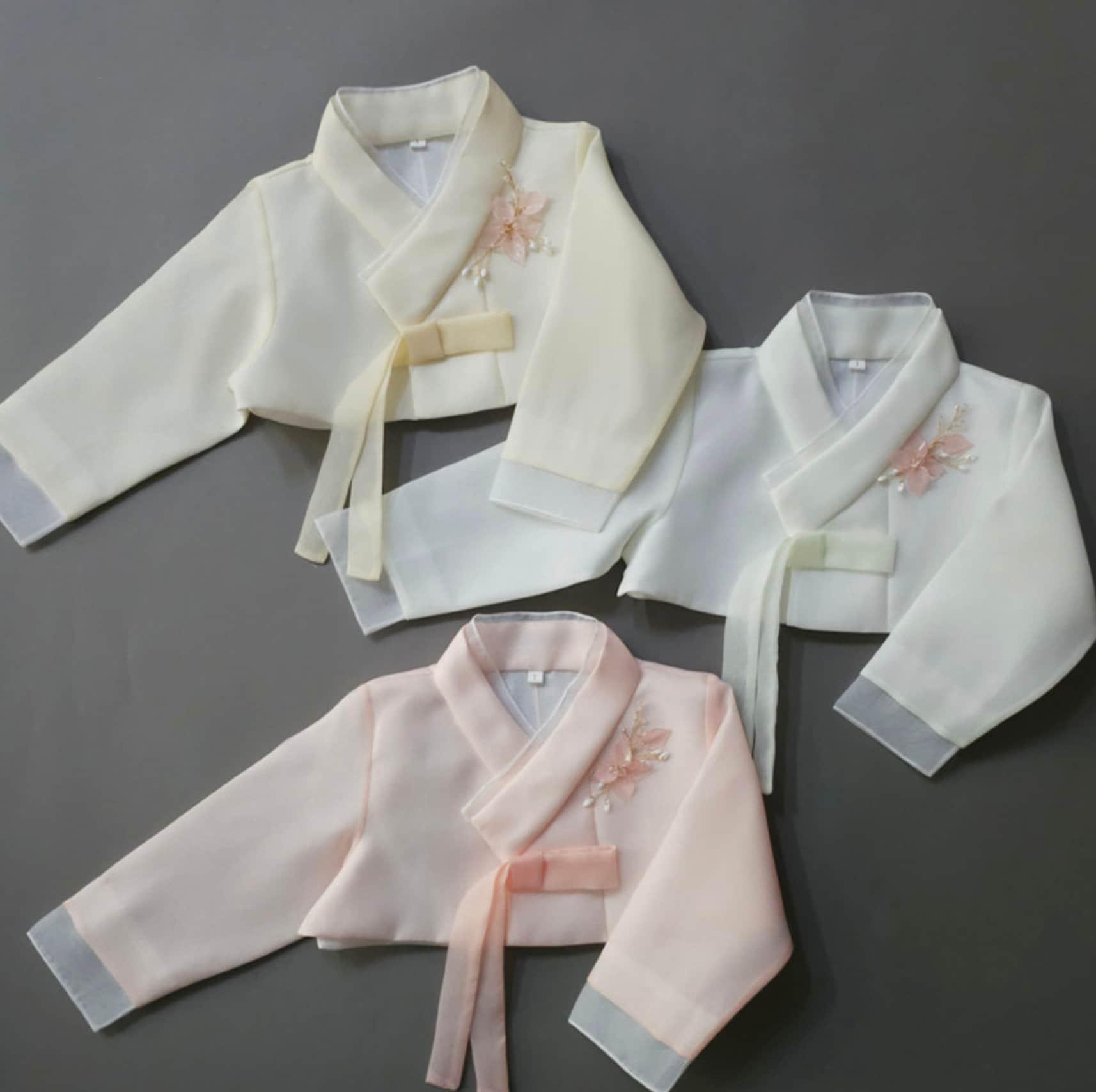 Miho Layered Coral Dress Girl Hanbok (1-8YR) - Native Korean