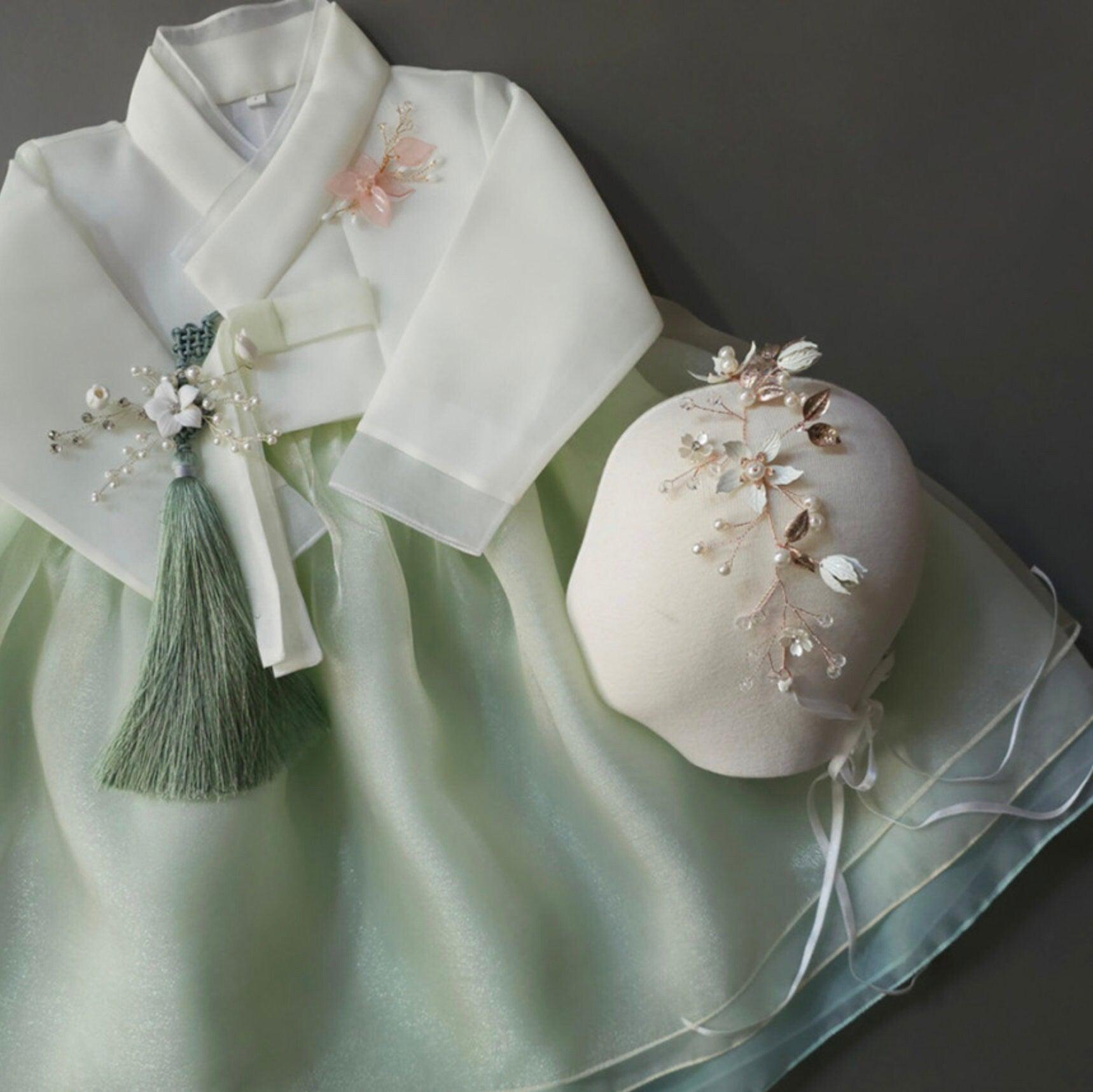 Miho Layered Green Dress Girl Hanbok (1-8YR) - Native Korean