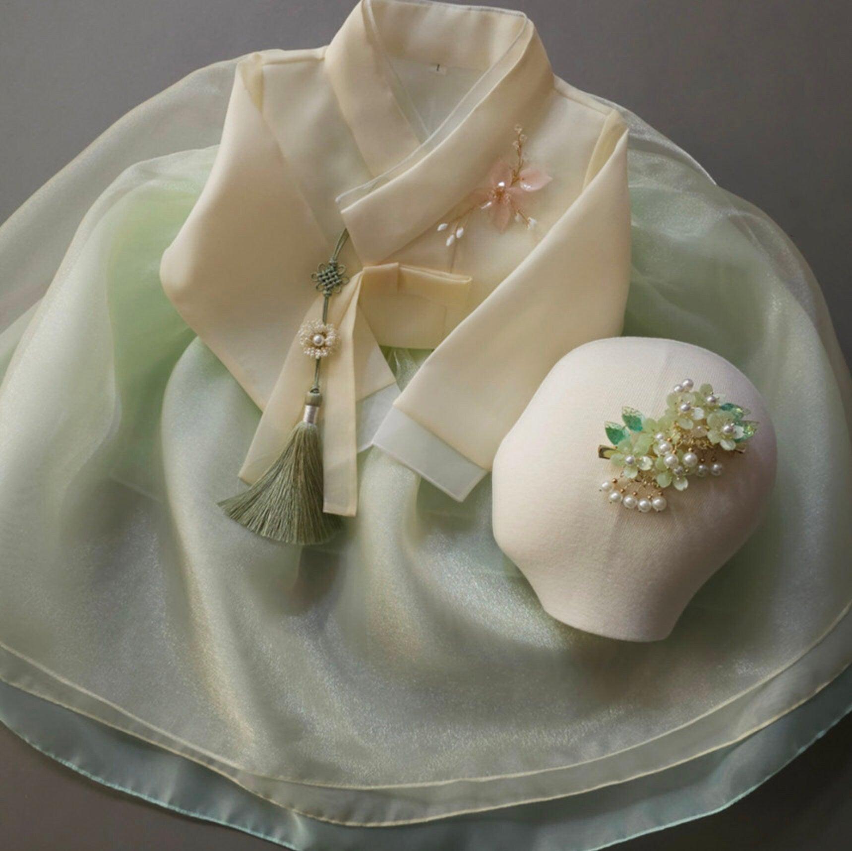 Miho Layered Green Dress Girl Hanbok (1-8YR) - Native Korean