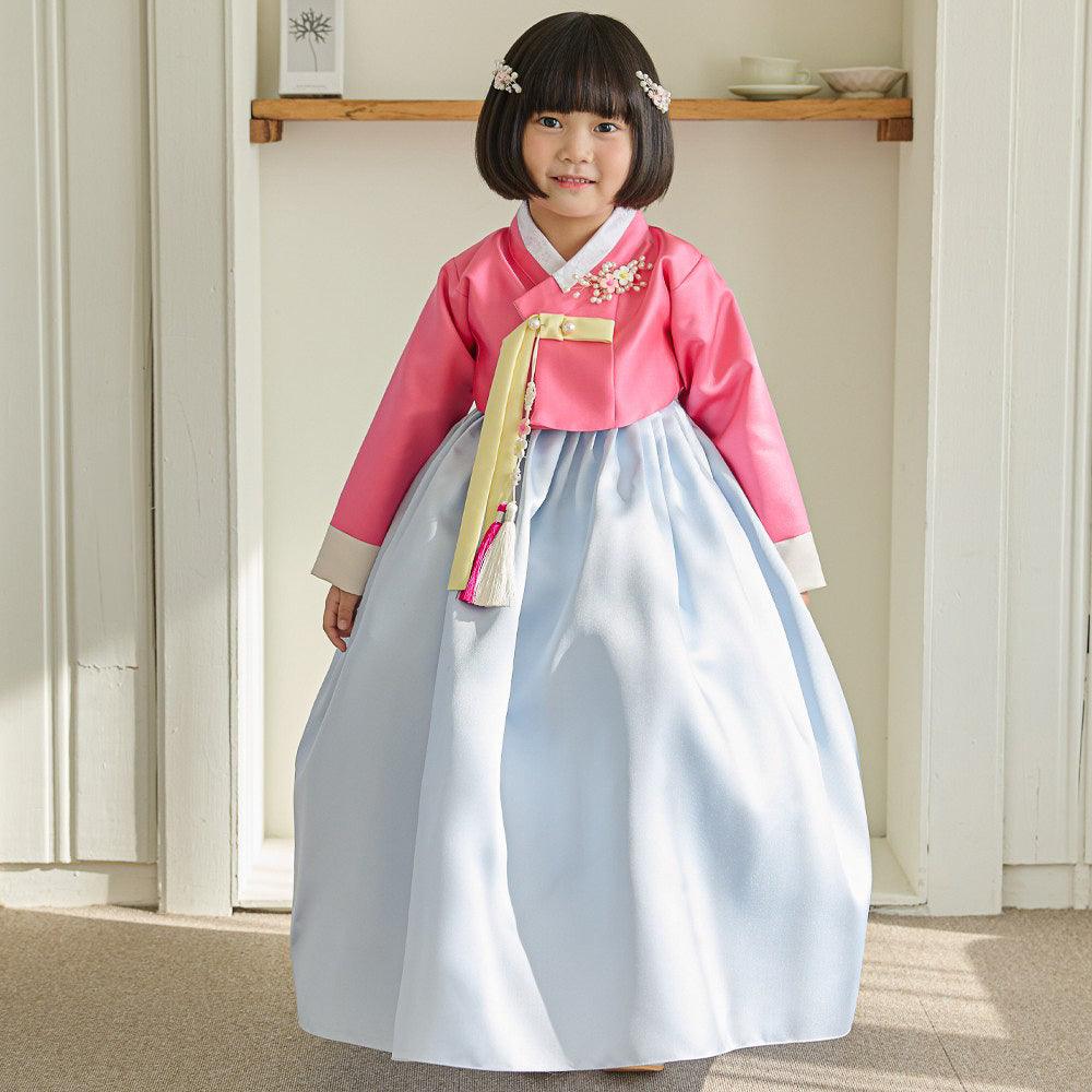 Miju Pink Sky Girl Hanbok (1-10YR) - Native Korean