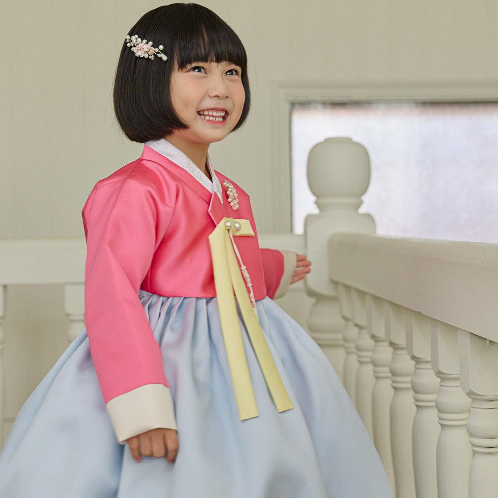 Miju Pink Sky Girl Hanbok (1-10YR) - Native Korean