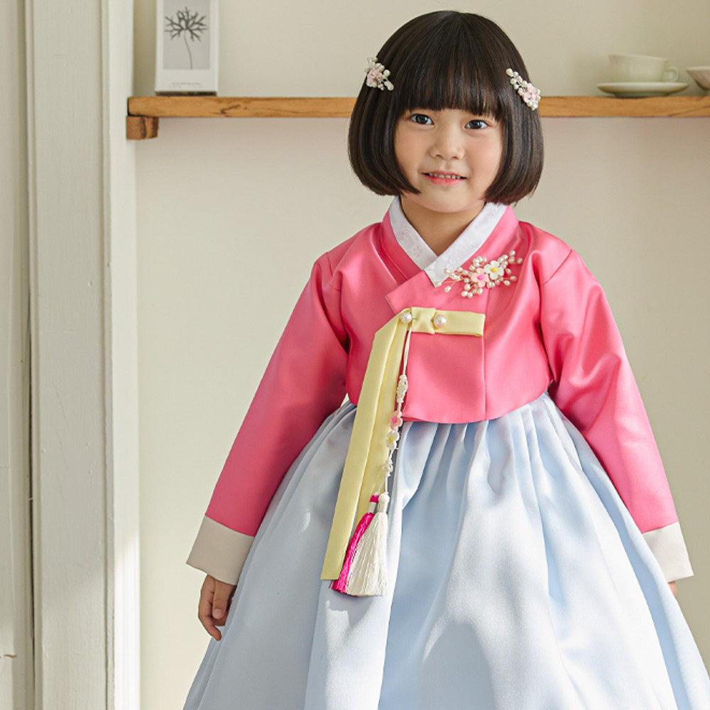 Miju Pink Sky Girl Hanbok (1-10YR) - Native Korean