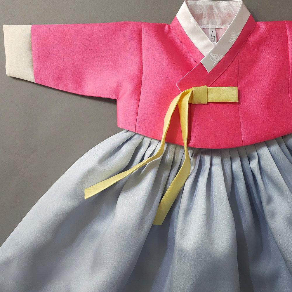 Miju Pink Sky Girl Hanbok (1-10YR) - Native Korean