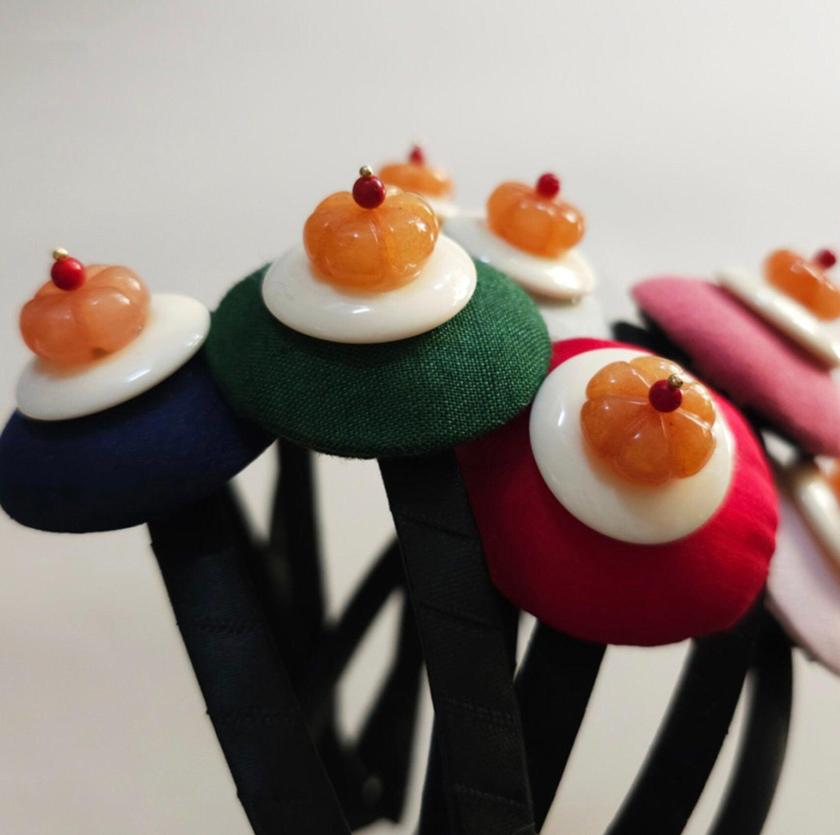 Mini Pumpkin Jokduri Headband - Native Korean
