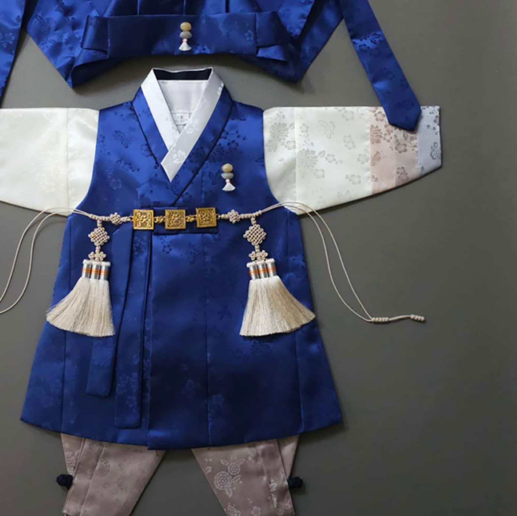 Minjae Blue Boy Hanbok (100D-10YR) - Native Korean